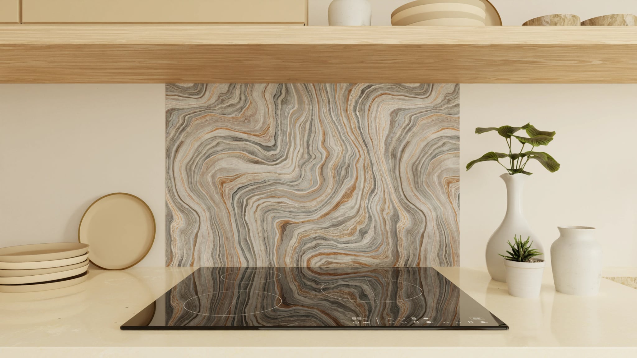 Spritzschutz - Onyx Grau-Kupfer – Bild 1