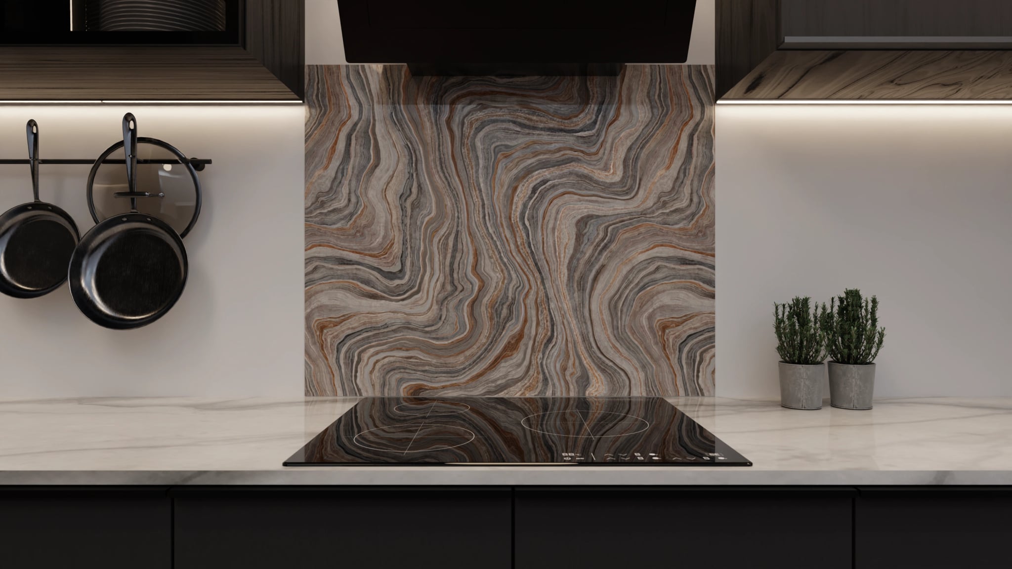 Spritzschutz - Onyx Grau-Kupfer – Bild 3