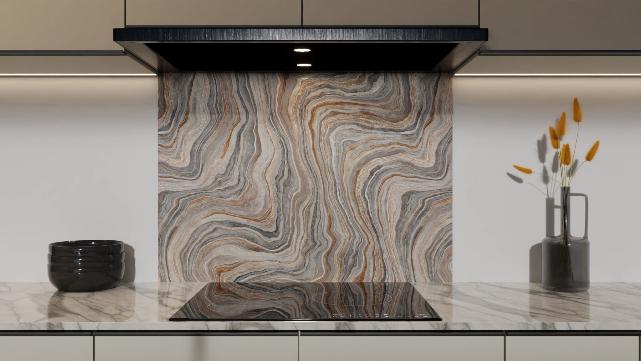 Spritzschutz - Onyx Grau-Kupfer – Bild 5
