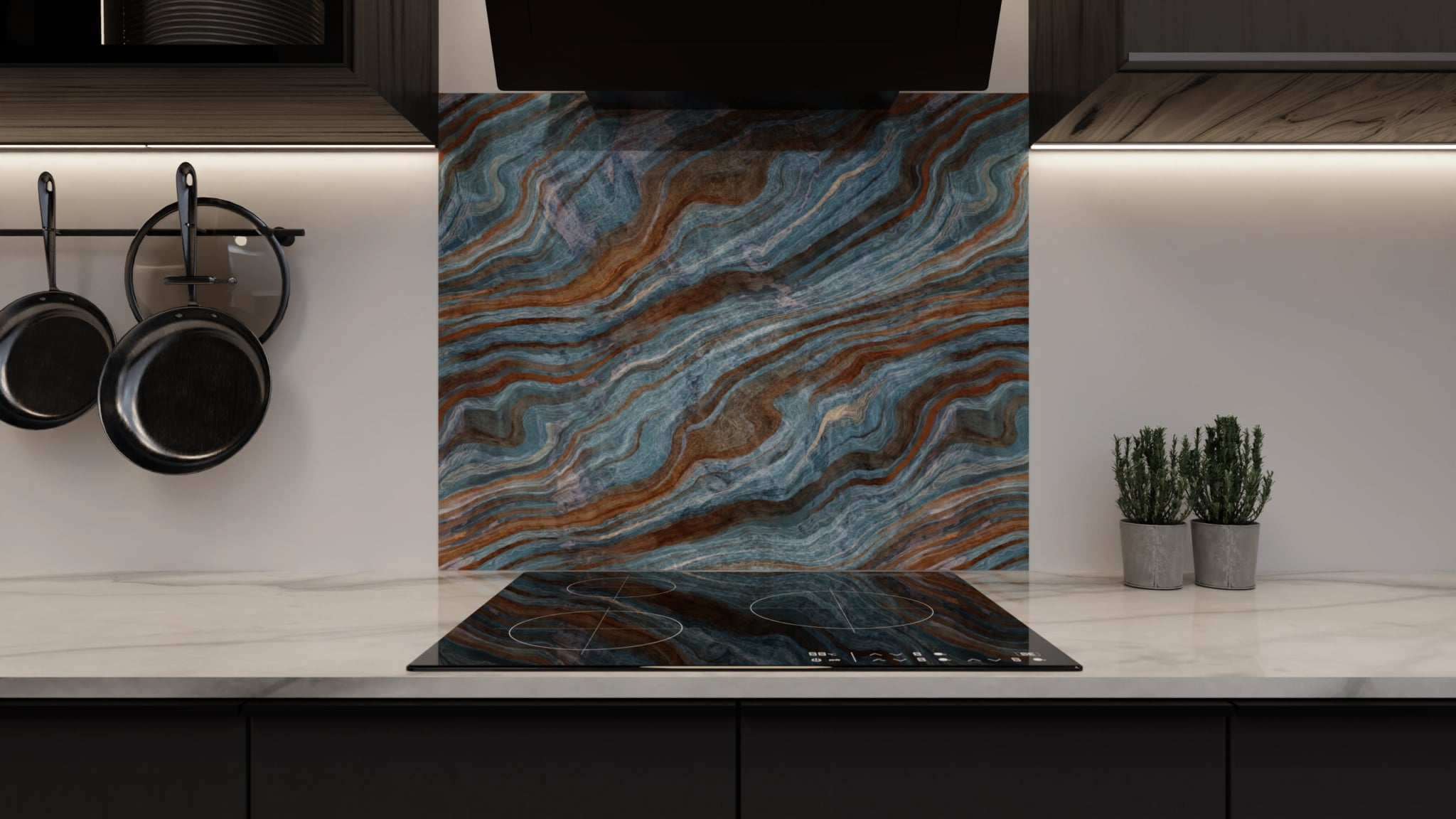 Spritzschutz - Onyx Petrol-Kupfer – Bild 3