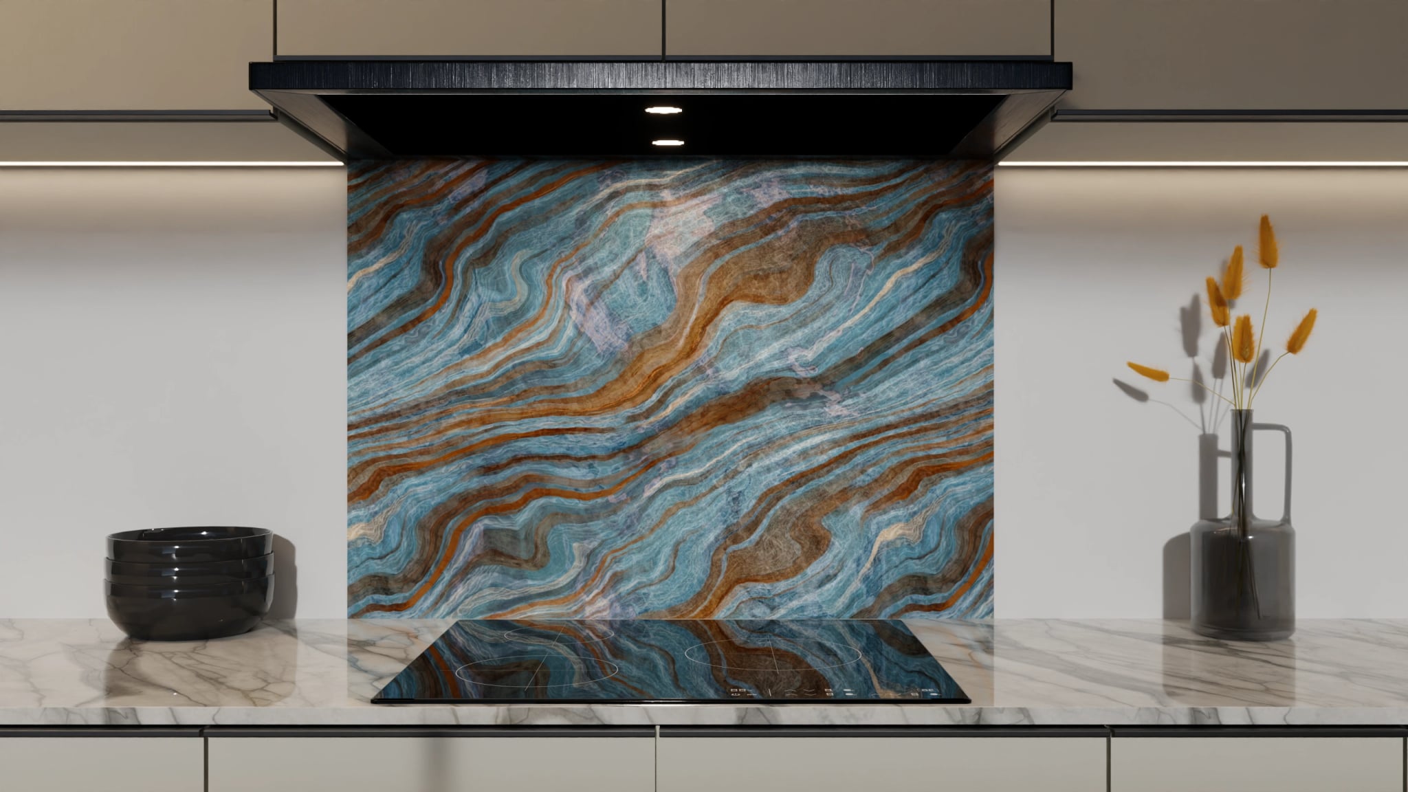 Spritzschutz - Onyx Petrol-Kupfer – Bild 5
