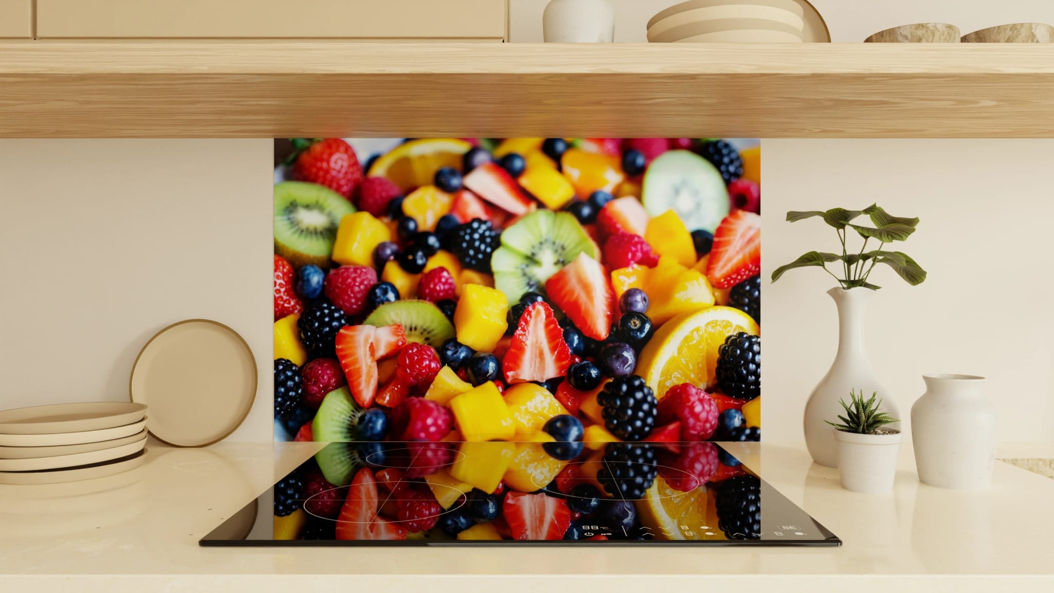 Spritzschutz - Fruchtsalat Bunt Nahaufnahme