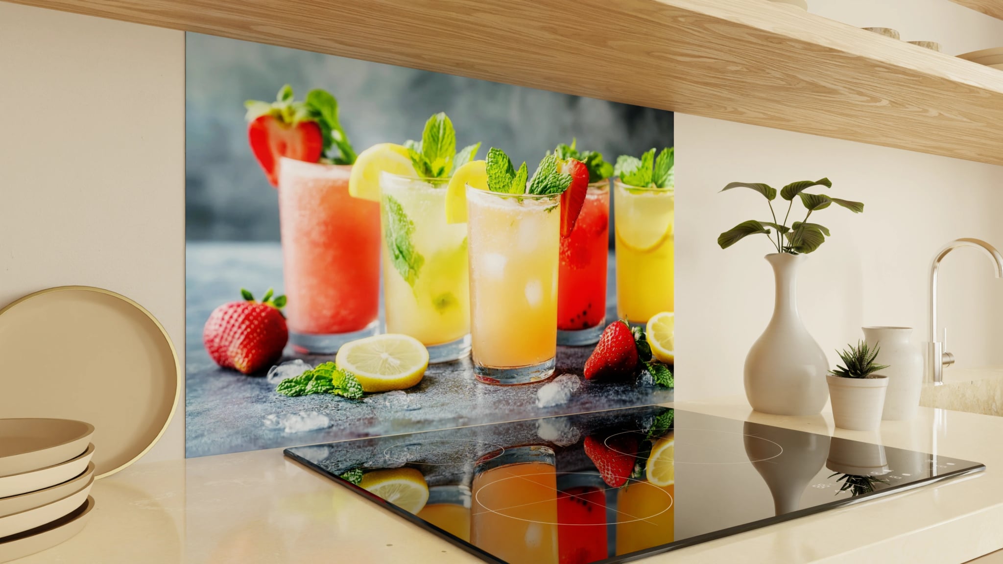 Spritzschutz - Sommerdrinks Bunt Zitrone – Bild 2