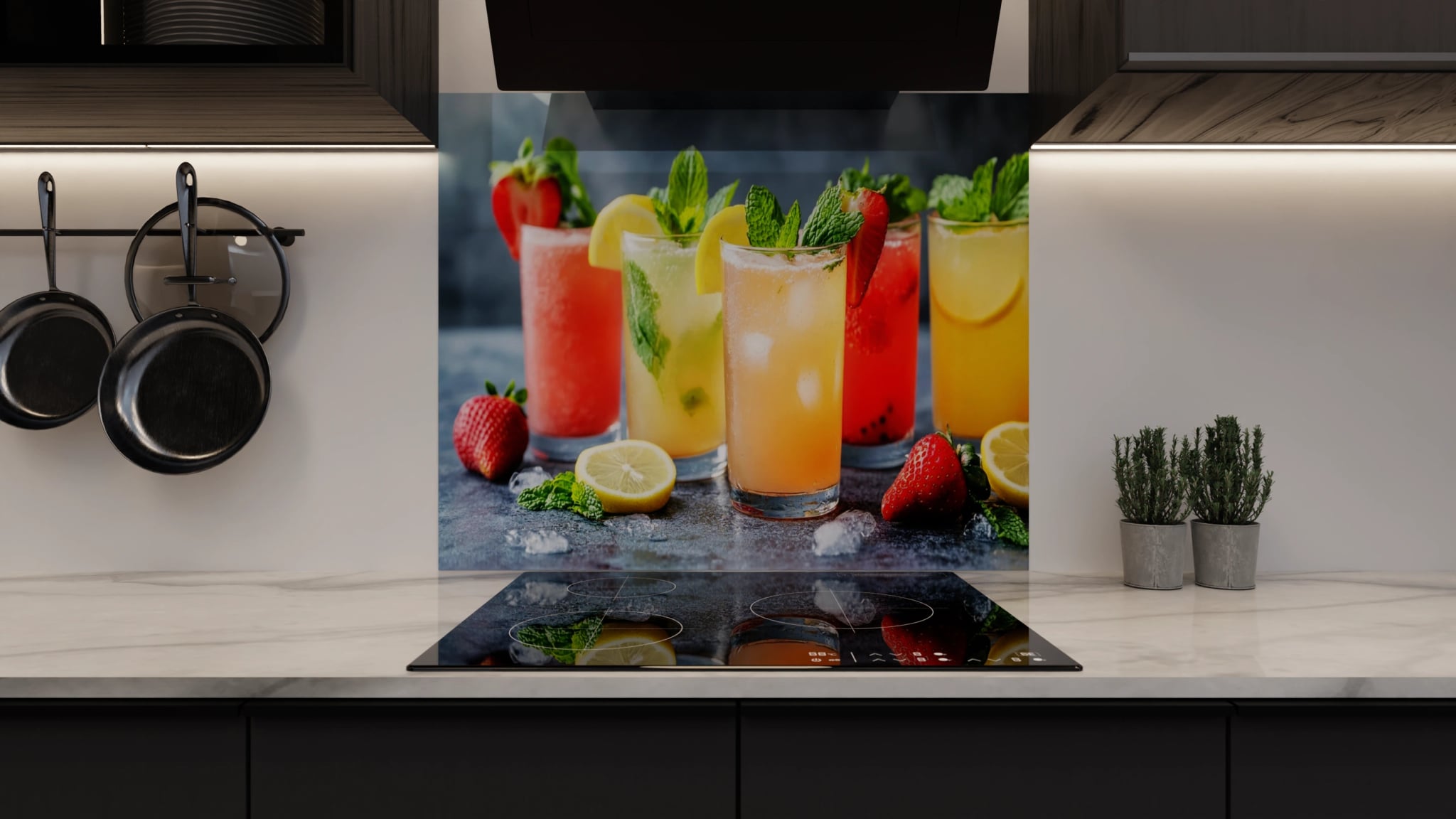 Spritzschutz - Sommerdrinks Bunt Zitrone – Bild 3