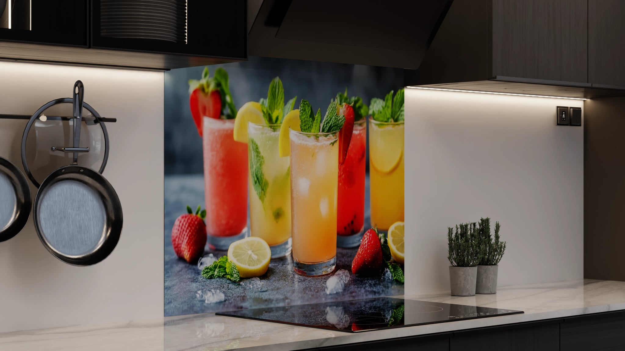Spritzschutz - Sommerdrinks Bunt Zitrone – Bild 4