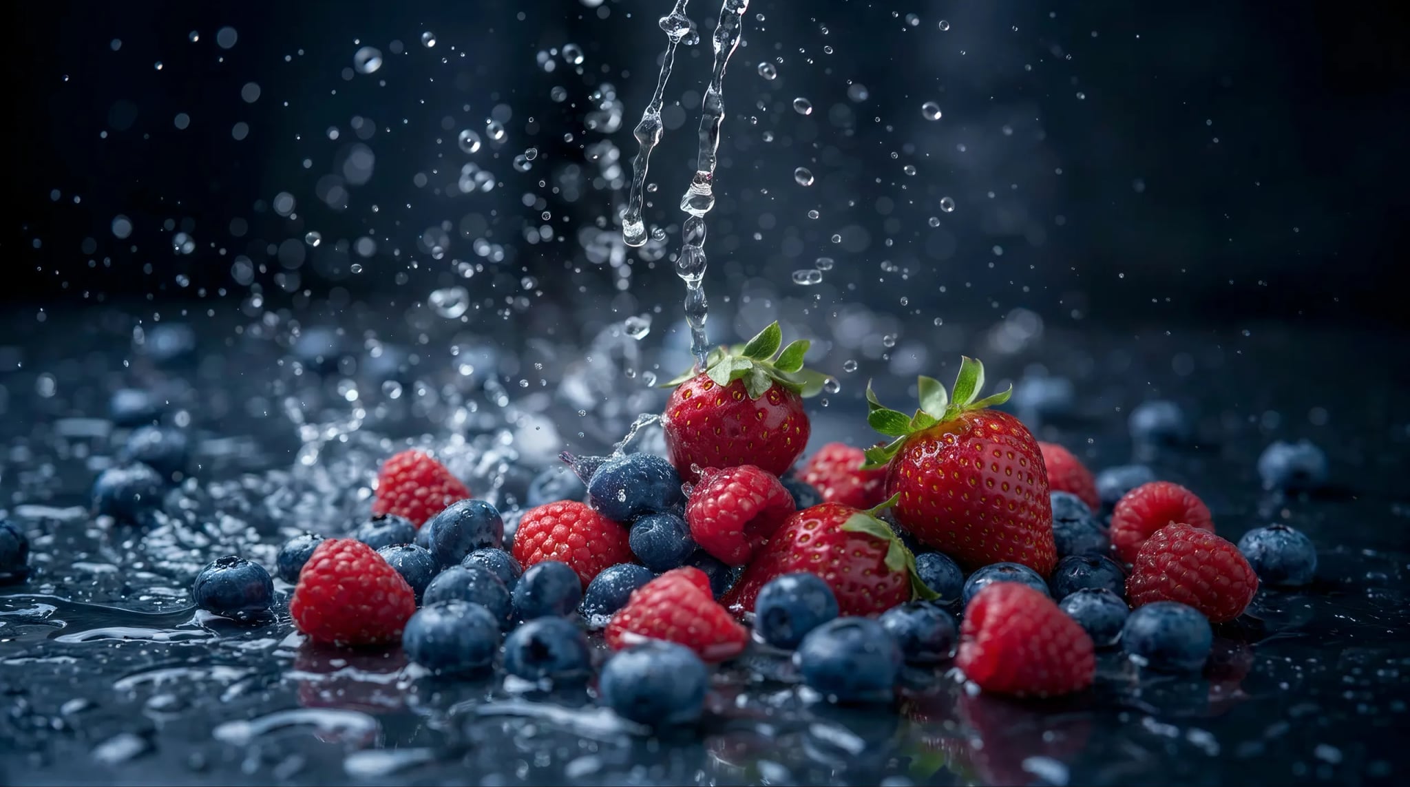 Spritzschutz - Beeren Wasserspritzer Dunkel – Bild 6