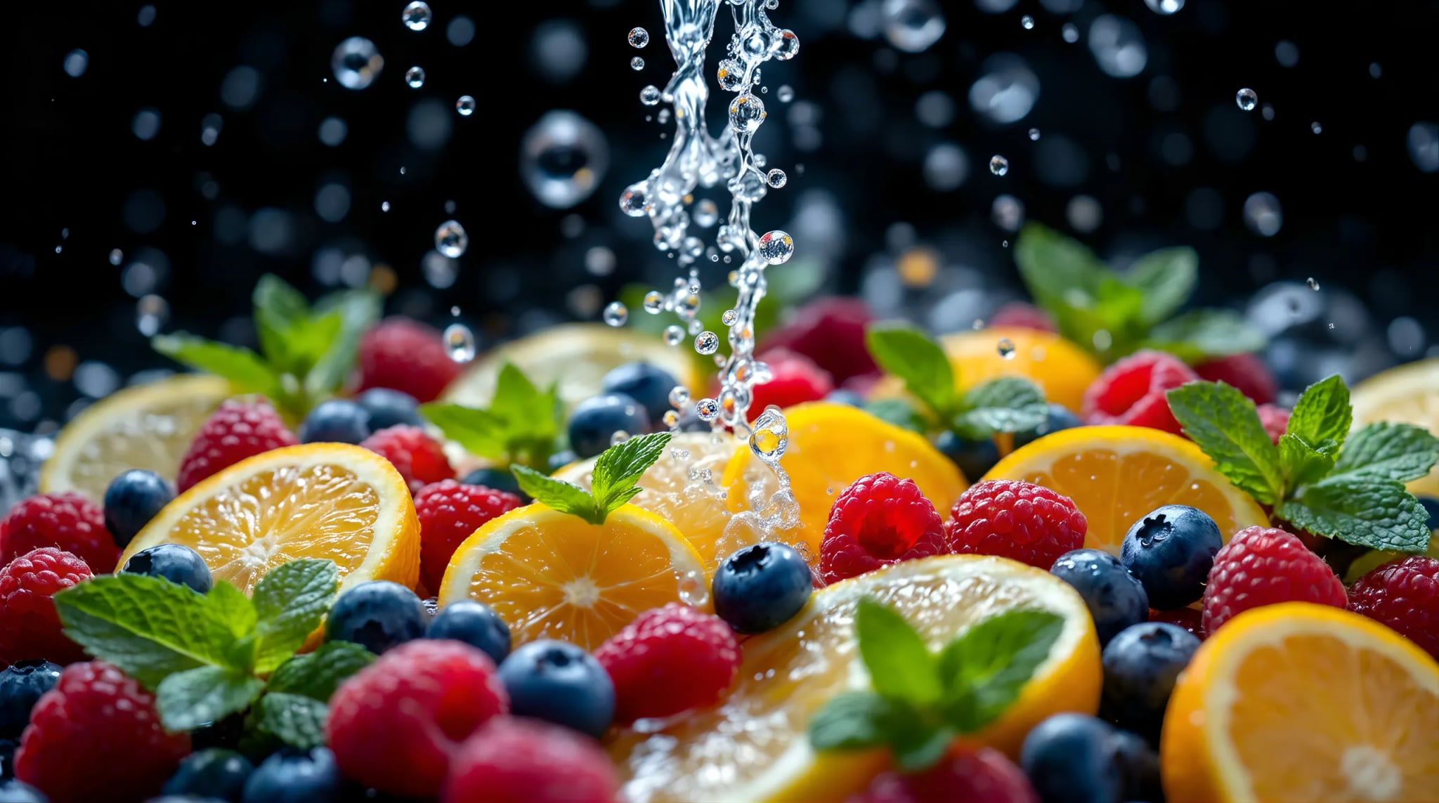 Spritzschutz - Zitrone Beeren Wasserspritzer – Bild 6