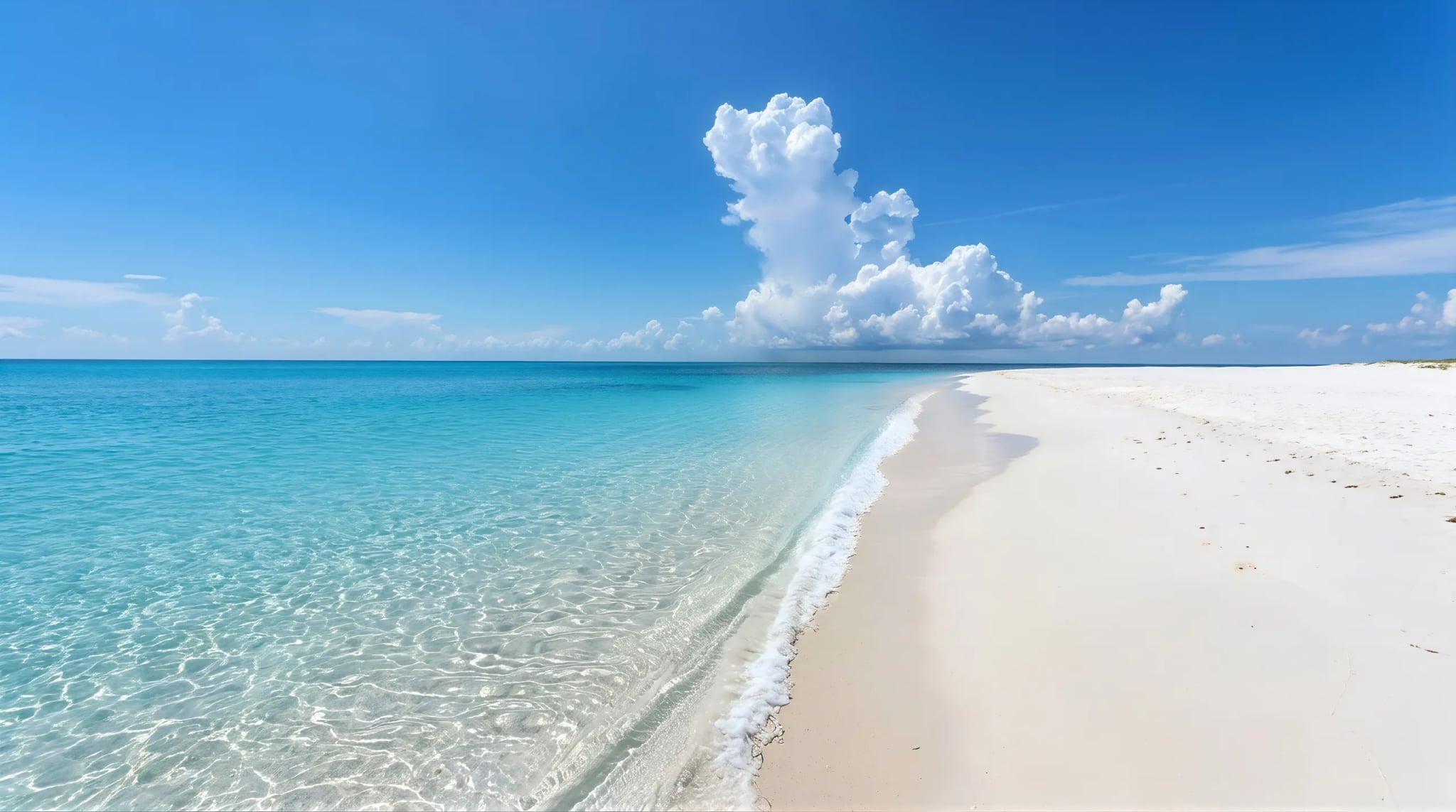 Spritzschutz - Weißer Sandstrand Türkis Wolken – Bild 6