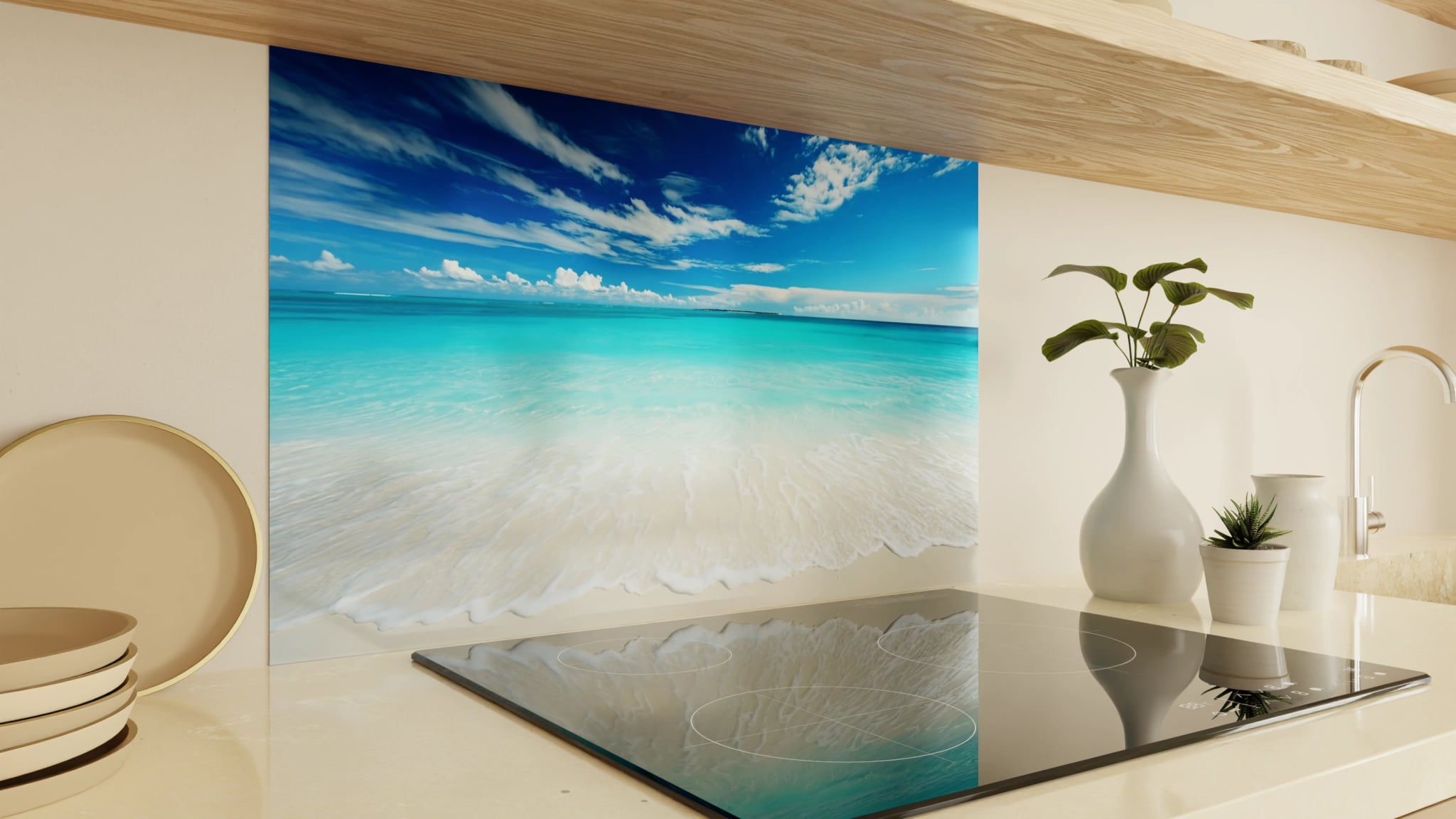 Spritzschutz - Traumstrand Türkis Horizont – Bild 2